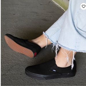 Vans Black Slip-On Loafers